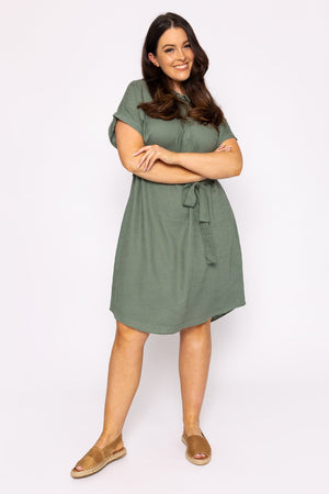 Carraig Donn Curve - Lailah Shirt Dress in Khaki