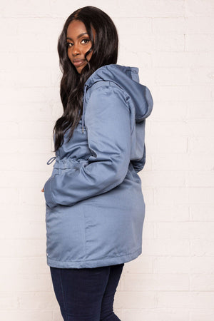 Carraig Donn Curve - Long Parka in Blue