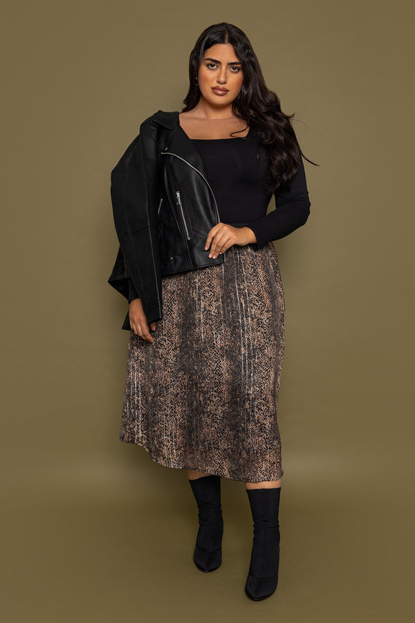 Carraig Donn Curve - Nala 7/8 Skirt in Animal Print