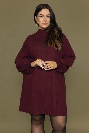 Carraig Donn Curve - Nancy Dress in Burgundy