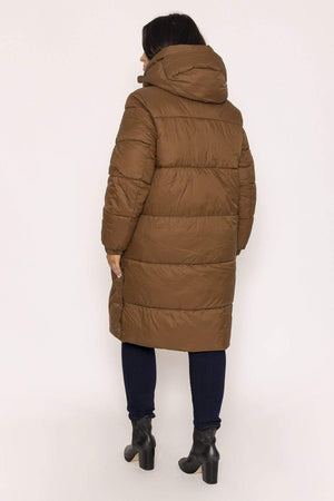 Carraig Donn Curve - Upsala Long Jacket in Brown