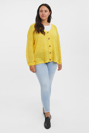 Carraig Donn Curve - Whitney Cardigan in Yellow