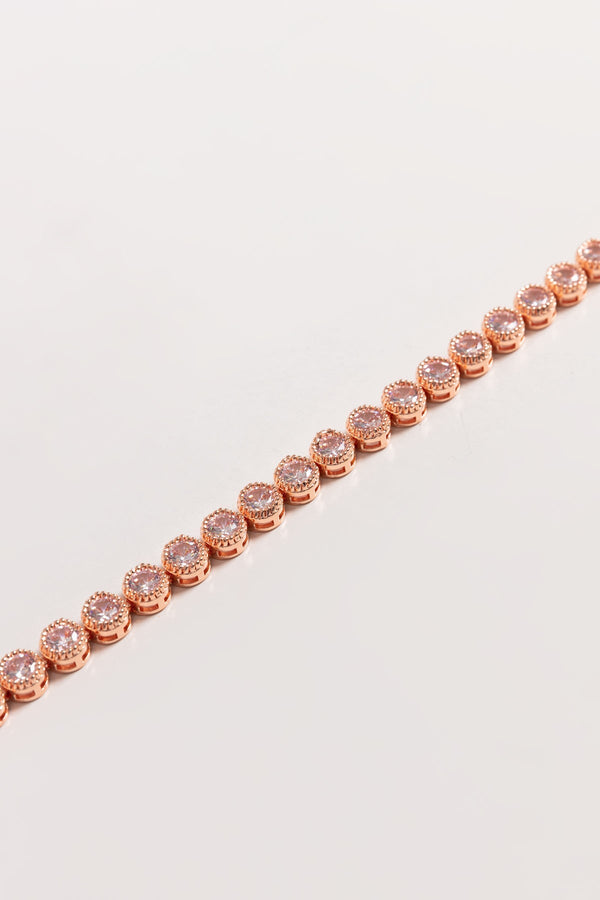 Carraig Donn Danna Rose Gold Tennis Bracelet
