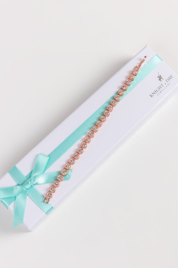 Carraig Donn Danna Rose Gold Tennis Bracelet