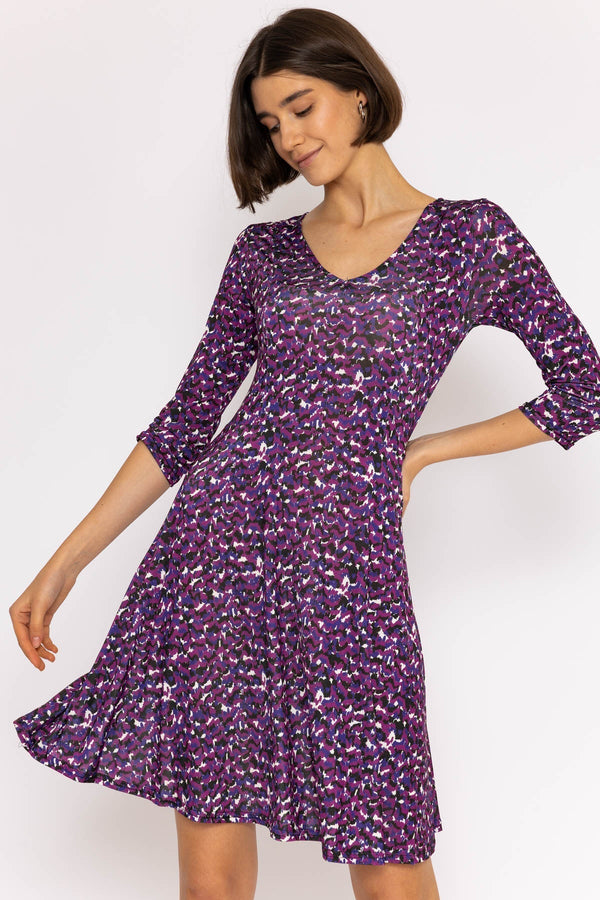 Carraig Donn Deirdre Dress in Magenta Print