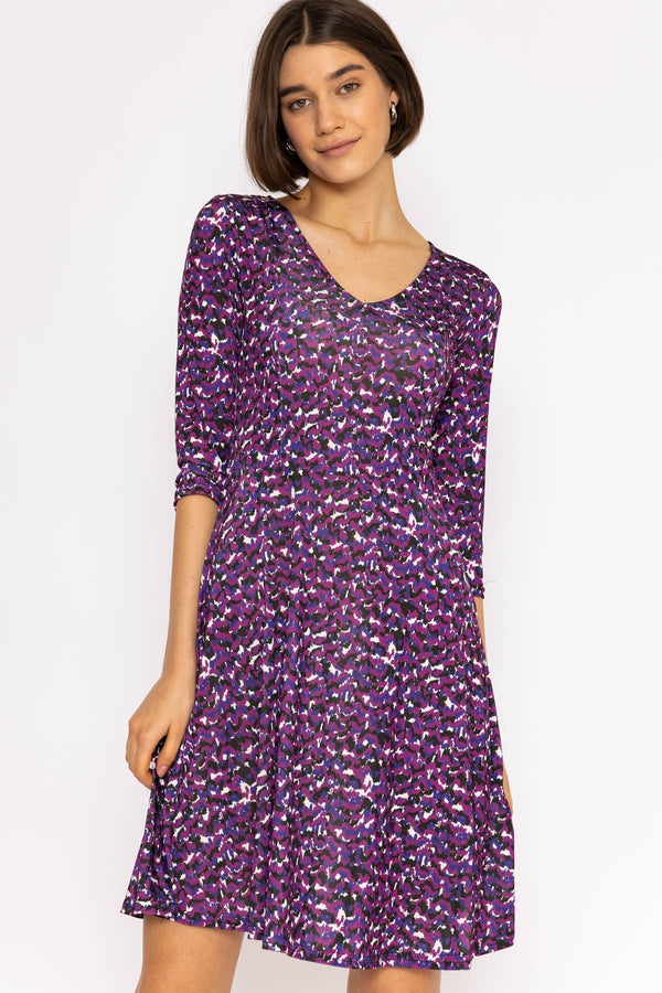 Carraig Donn Deirdre Dress in Magenta Print