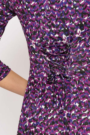Carraig Donn Deirdre Dress in Magenta Print
