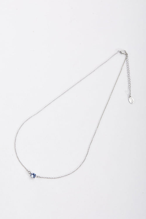 Delicate Blue Stone Necklace