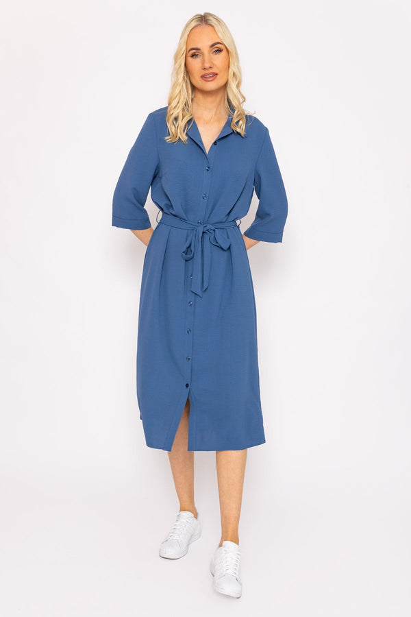 Carraig Donn Denim Blue Belted Shirt Dress