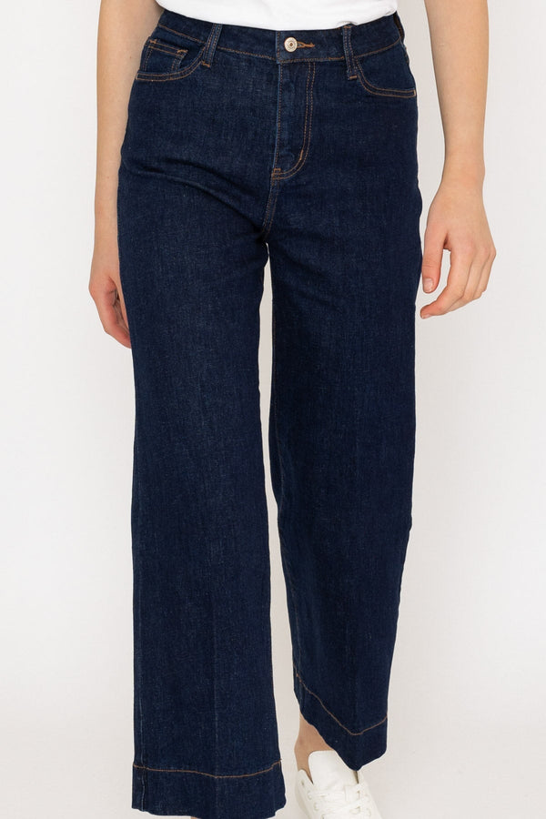 Carraig Donn Denim Cropped Wide Leg Jeans