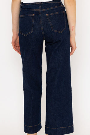 Carraig Donn Denim Cropped Wide Leg Jeans