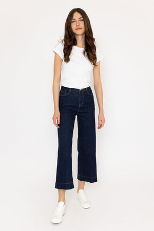 Carraig Donn Denim Cropped Wide Leg Jeans