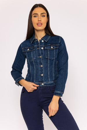 Carraig Donn Denim Jacket in Drak Blue