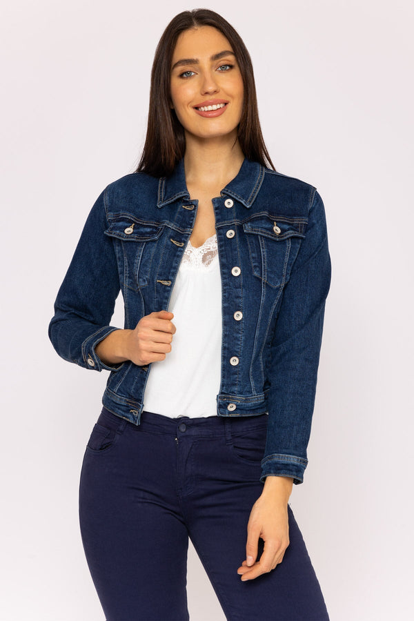 Carraig Donn Denim Jacket in Drak Blue