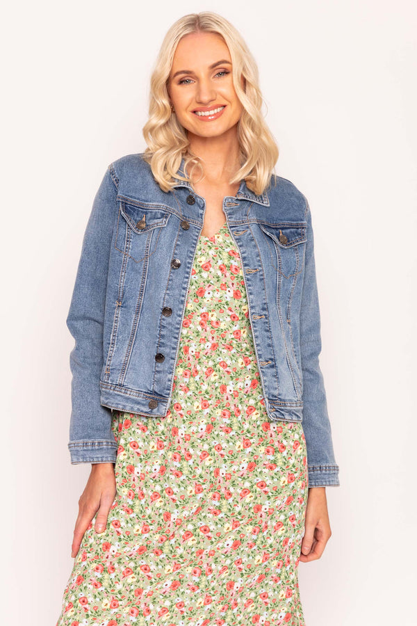 Carraig Donn Denim Jacket in Medium Blue