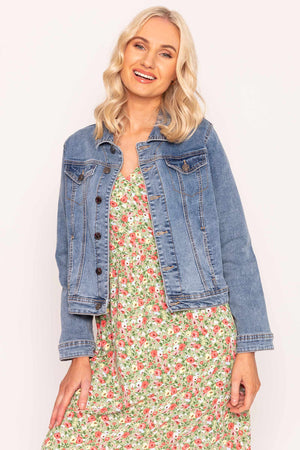 Carraig Donn Denim Jacket in Medium Blue