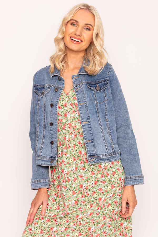 Carraig Donn Denim Jacket in Medium Blue