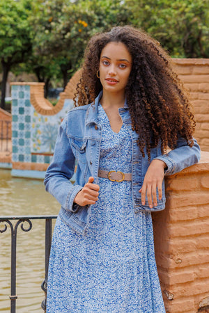 Carraig Donn Denim Jacket in Medium Blue