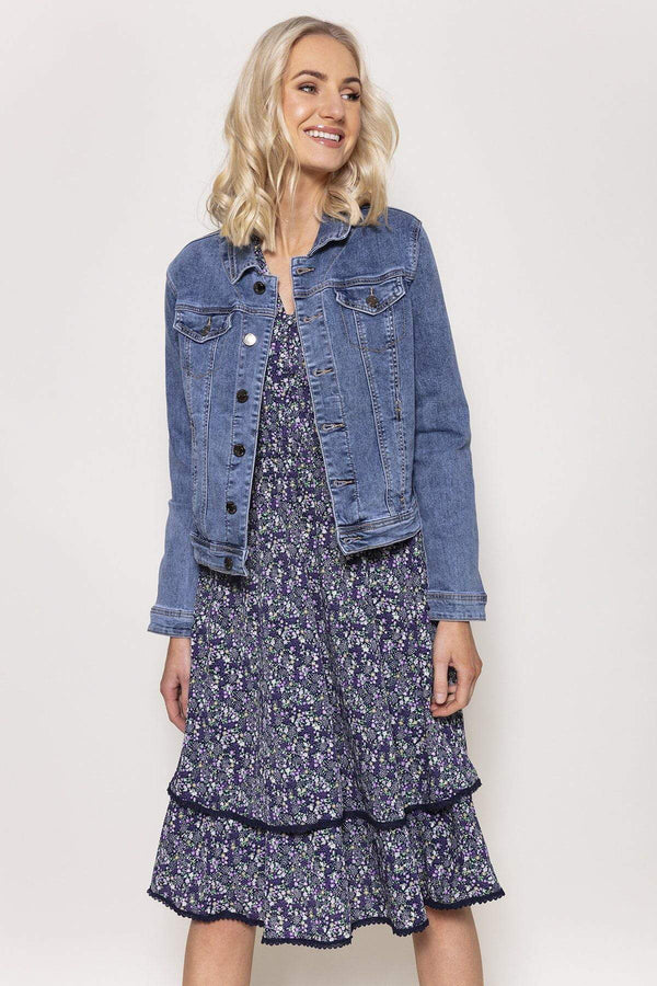 Carraig Donn Denim Jacket in Medium Blue