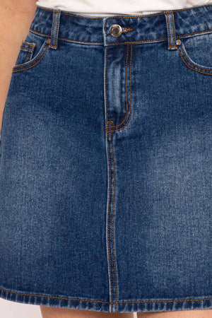 Carraig Donn Denim Skirt in Indigo