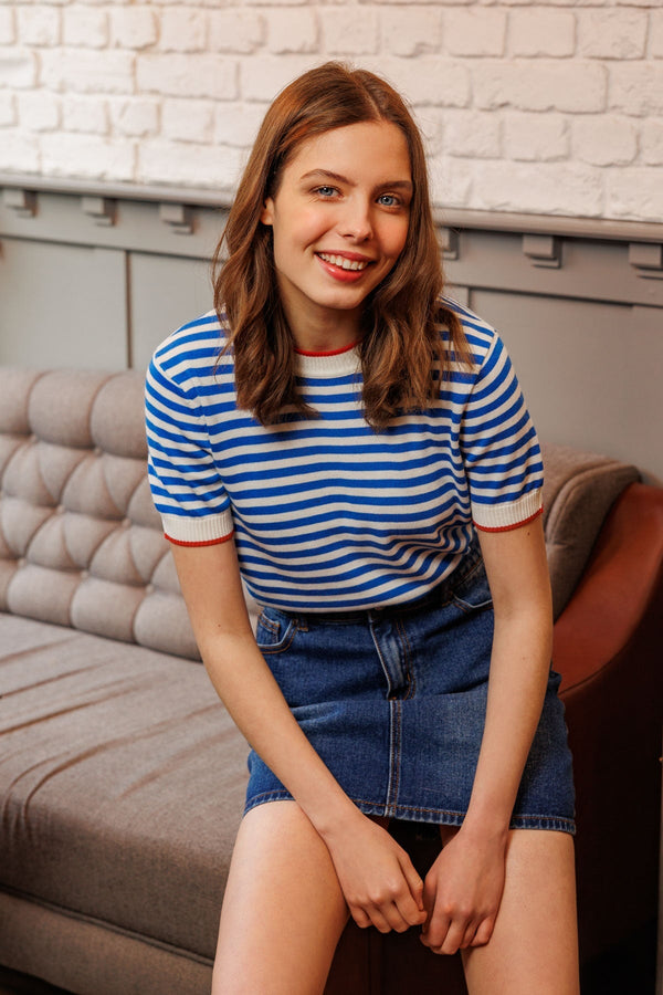 Carraig Donn Denim Skirt in Indigo