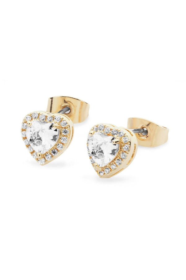 Carraig Donn Diamante Heart Earrings