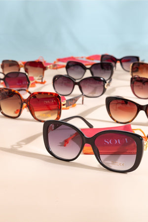 Carraig Donn Diamante Oversized Sunglasses in Black