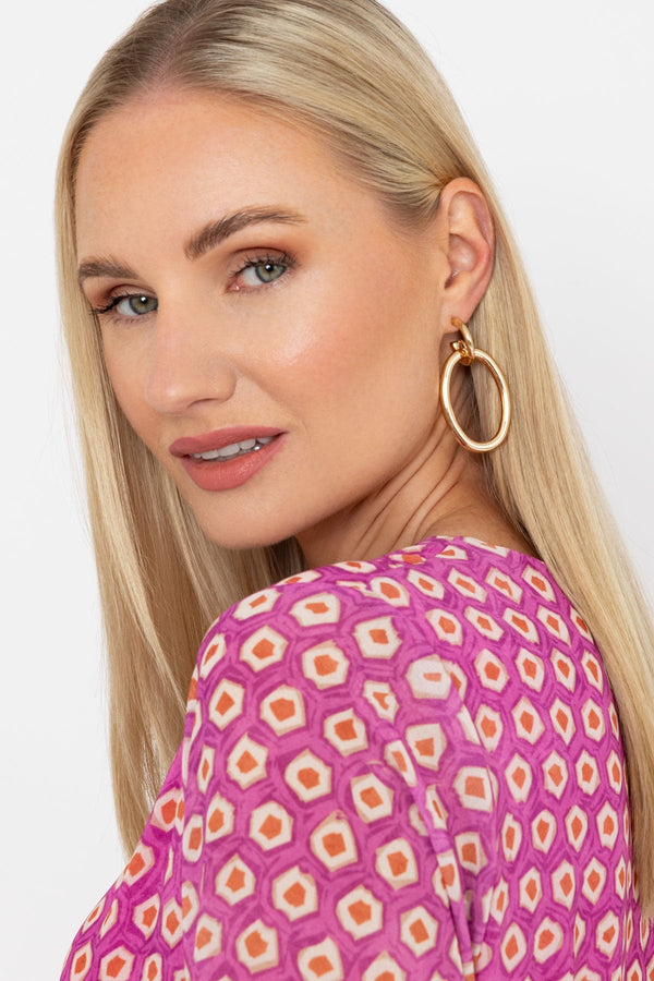 Carraig Donn Double Drop Hoop Earrings