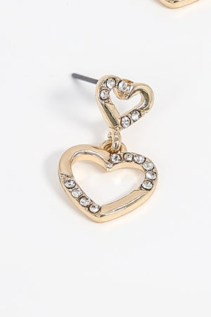 Carraig Donn Double Heart Drop Earrings