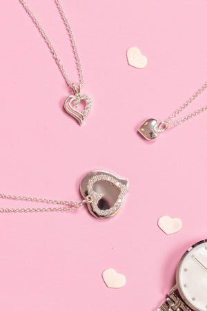 Carraig Donn Double Heart Pendant Clear