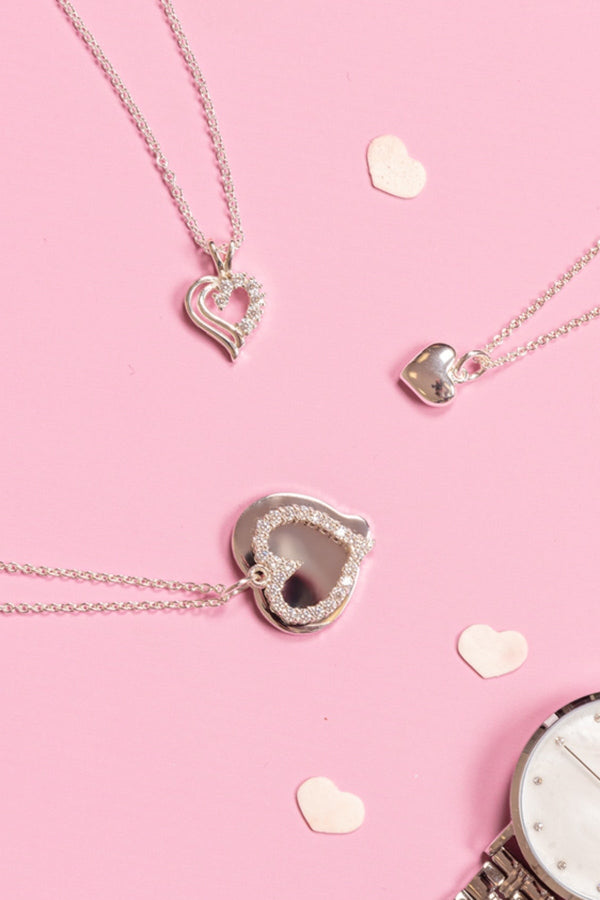 Carraig Donn Double Heart Pendant Clear