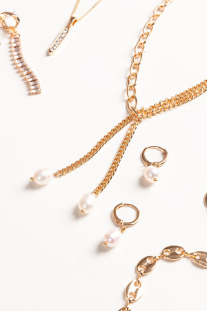 Carraig Donn Double Strand Pearl Drop Chain