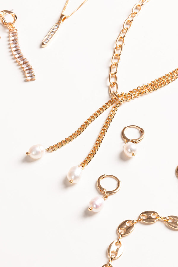 Carraig Donn Double Strand Pearl Drop Chain