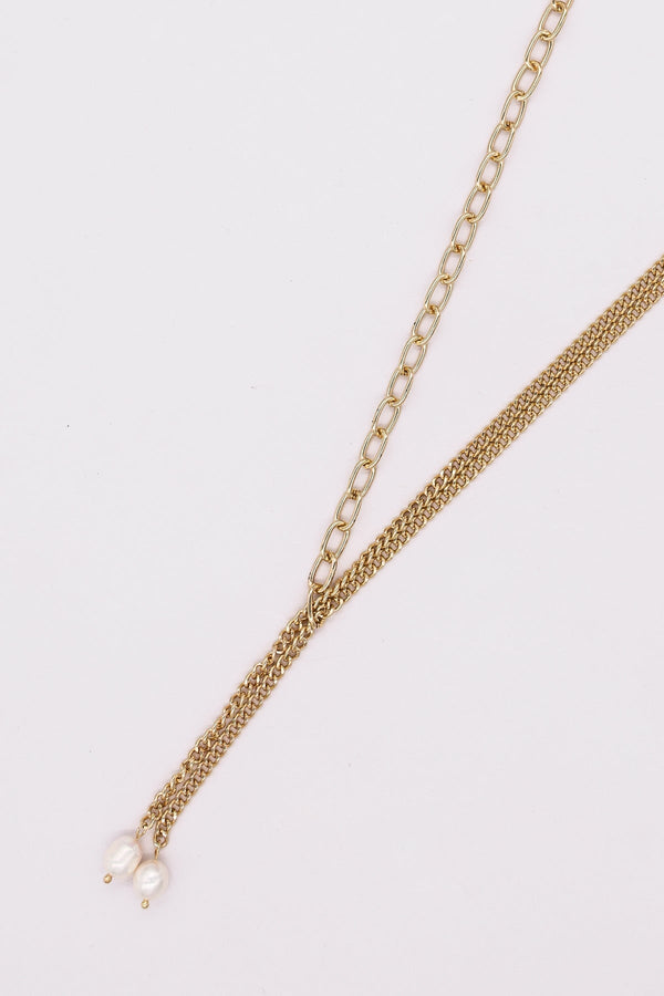 Carraig Donn Double Strand Pearl Drop Chain
