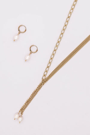 Carraig Donn Double Strand Pearl Drop Chain