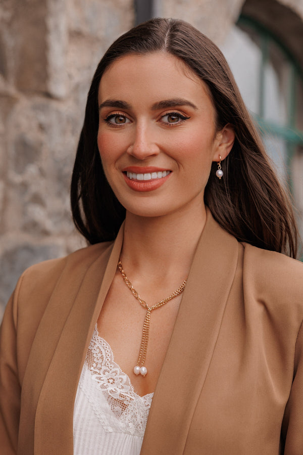 Carraig Donn Double Strand Pearl Drop Chain