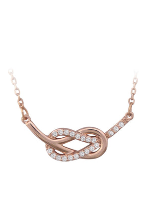 Carraig Donn Double Swirl Hammock Pendant in Rose Gold