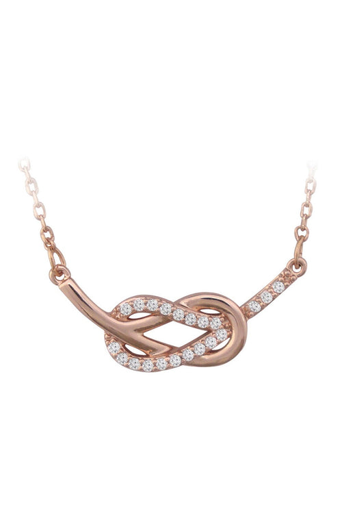 Double Swirl Hammock Pendant in Rose Gold