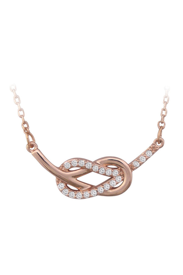 Carraig Donn Double Swirl Hammock Pendant in Rose Gold