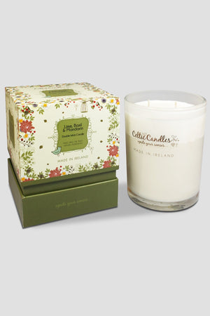 Carraig Donn Double Wick Lime & Basil Candle