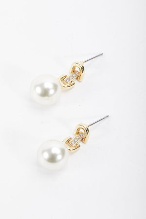 Carraig Donn Drop Link Pearl Earring