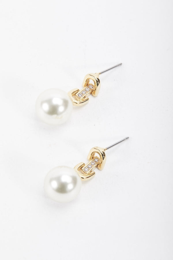 Carraig Donn Drop Link Pearl Earring