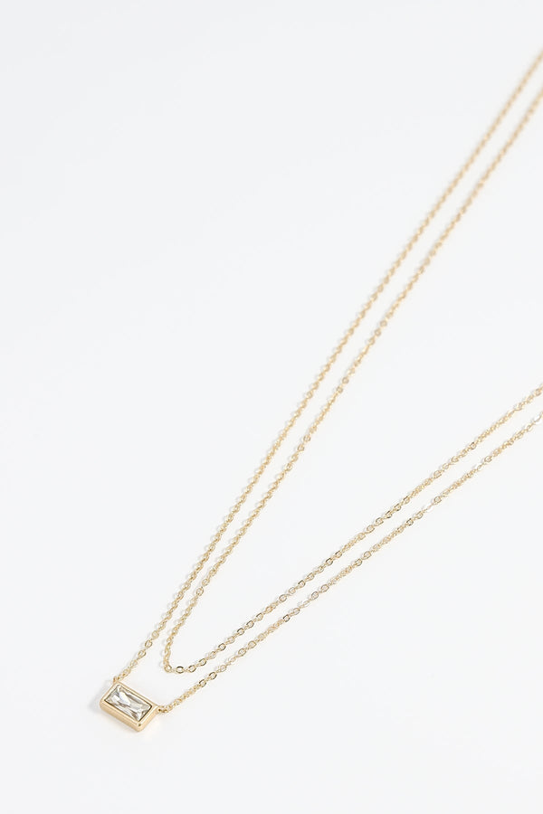 Carraig Donn Dual Chain Necklace in Gold