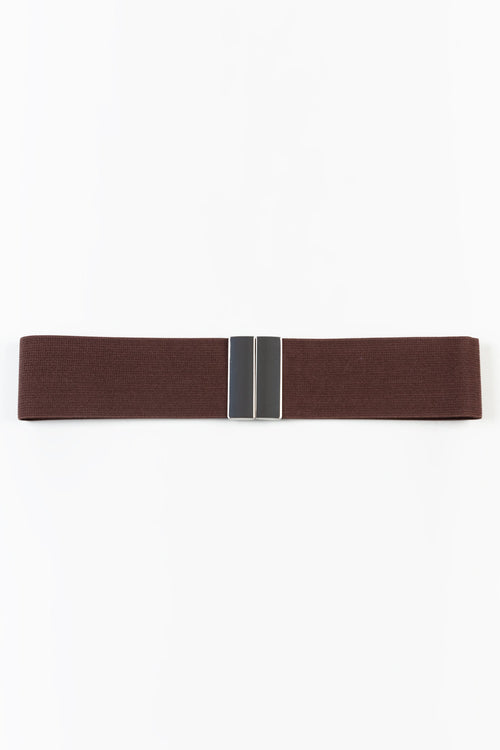 Elasticated Belt in Coffee