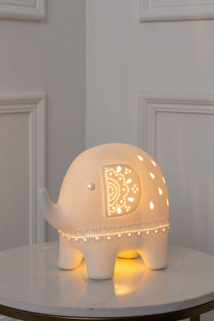 Carraig Donn Elephant LED Ceramic Lamp