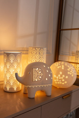 Carraig Donn Elephant LED Ceramic Lamp