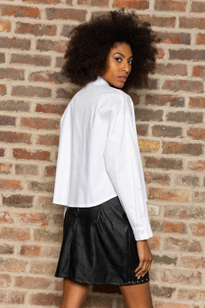 Carraig Donn Embellished Short Shirt in White