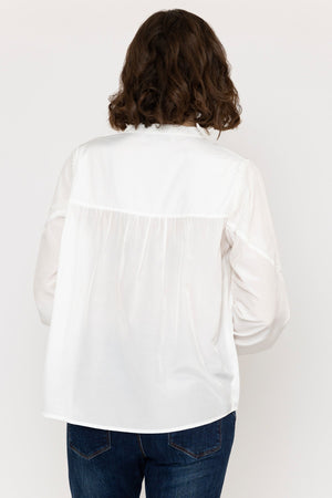 Carraig Donn Embroidered Blouse in Ecru