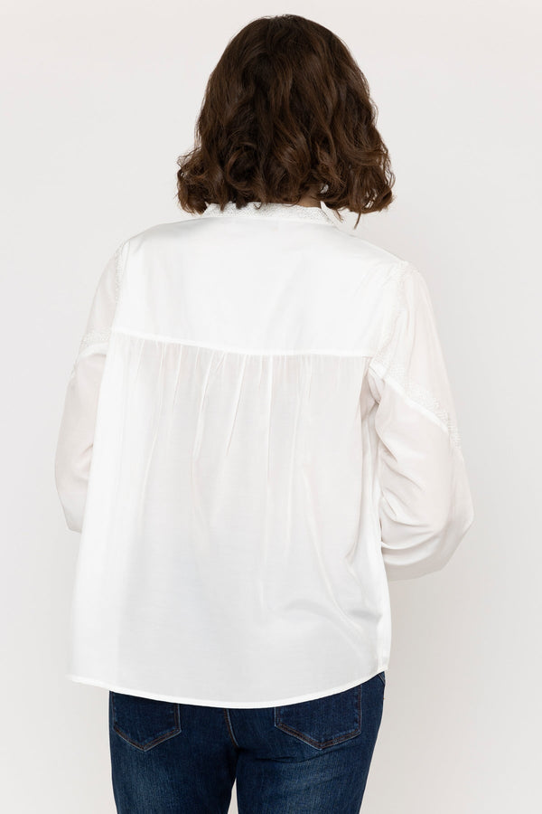 Carraig Donn Embroidered Blouse in Ecru