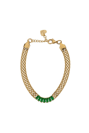 Carraig Donn Emerald Mesh Bracelet